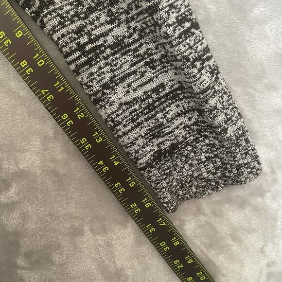 AB Studio Cardigan Womens XL Sweater Black White Knit Open Front Cozy Lagenlook - Picture 7 of 9